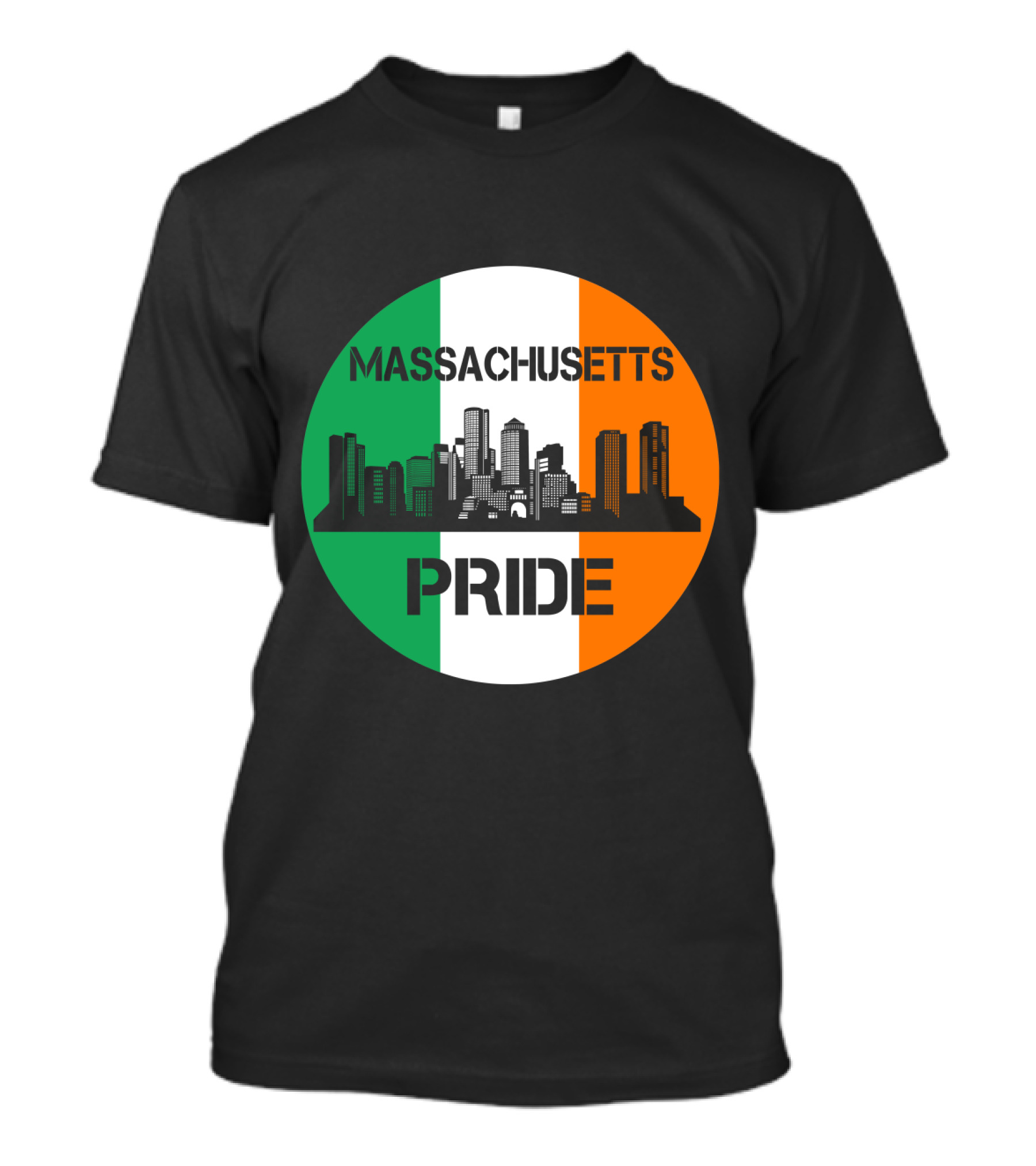 Massachusetts Pride Skyline Irish Flag T-Shirt