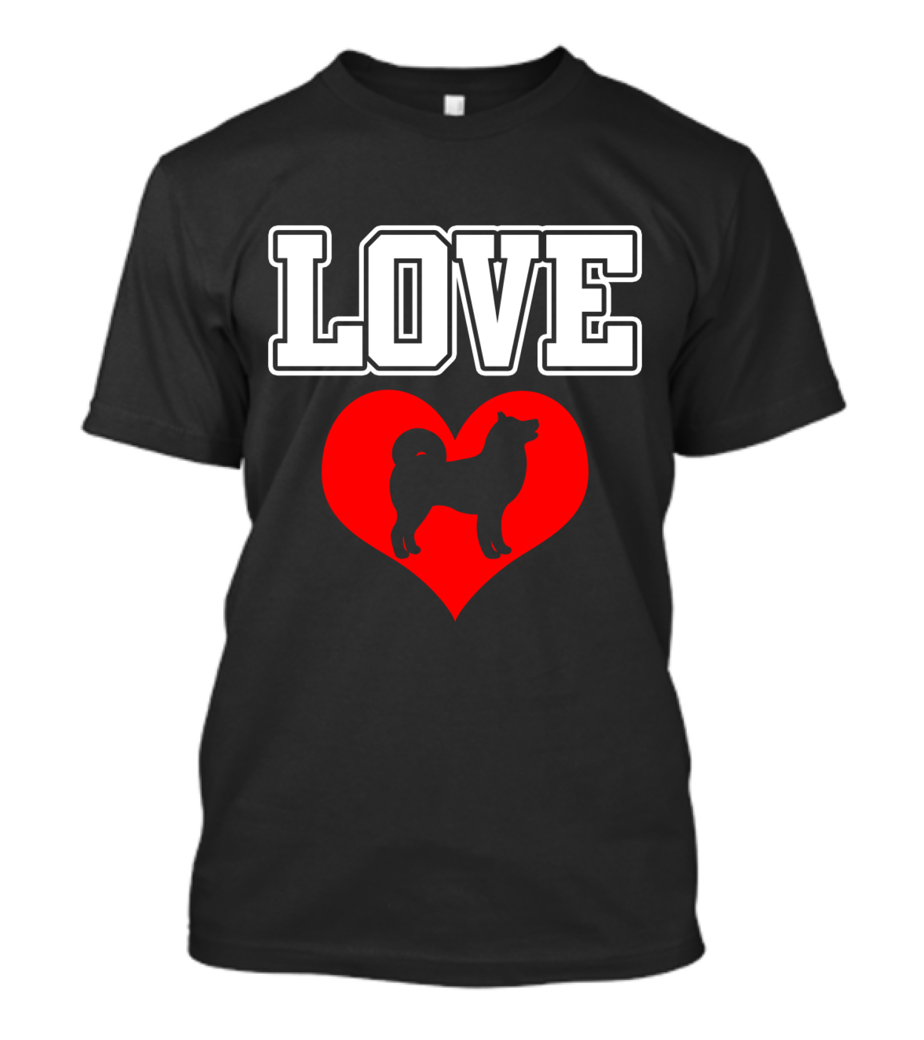 LOVE Heart Shiba Inu Dog Pet Lover T-Shirt