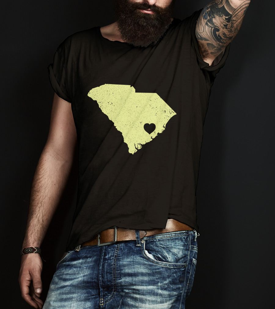 South Carolina Map Heart Charleston Love T-Shirt
