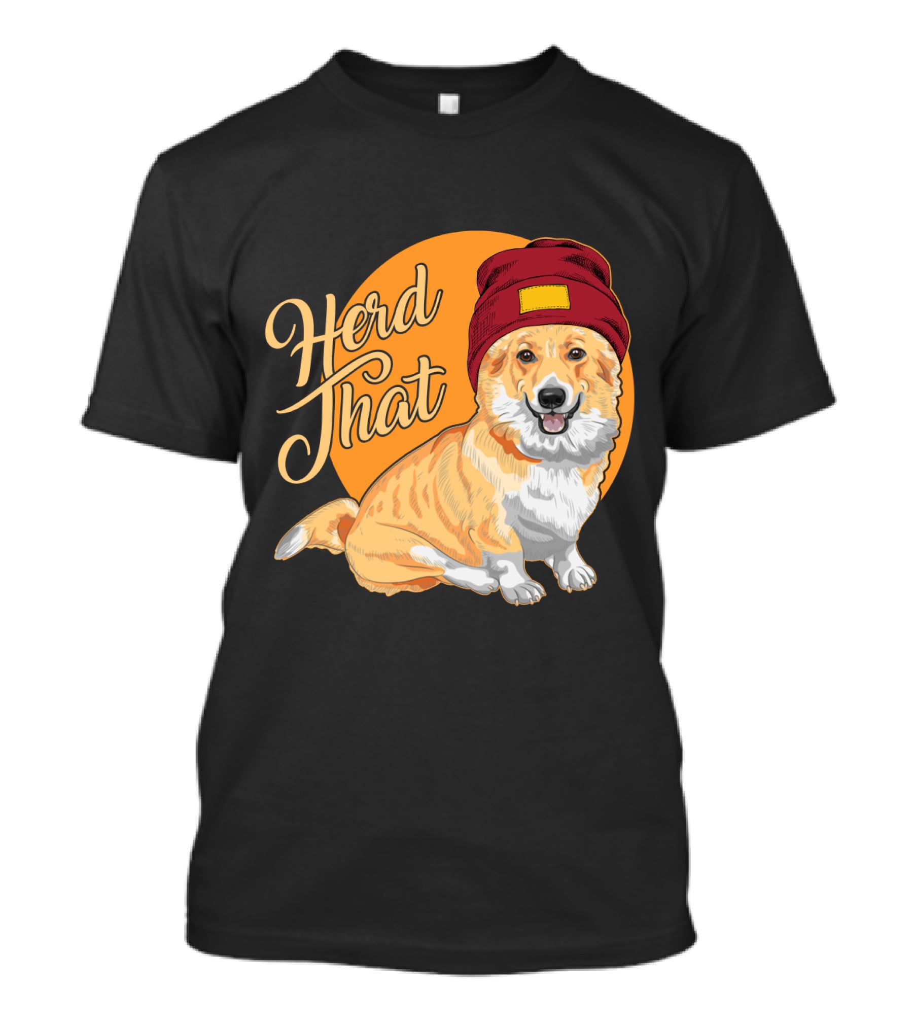 Herd That Corgi In A Beanie For Animal Lovers T-Shirt
