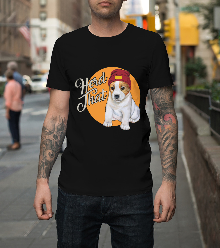 Herd That Jack Russell Dog In Cute Beanie For Animal Lovers T-Shirt