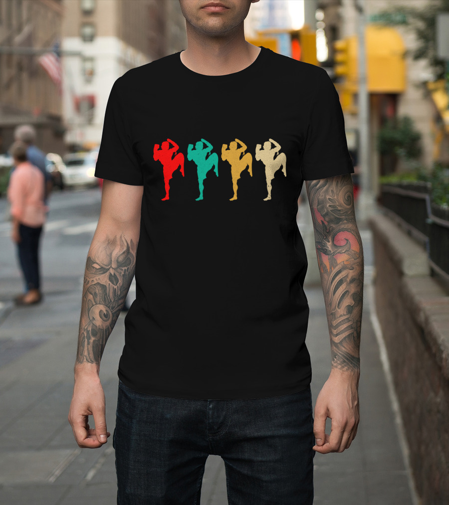 Vintage Muay Thai Silhouette Sequence T-Shirt