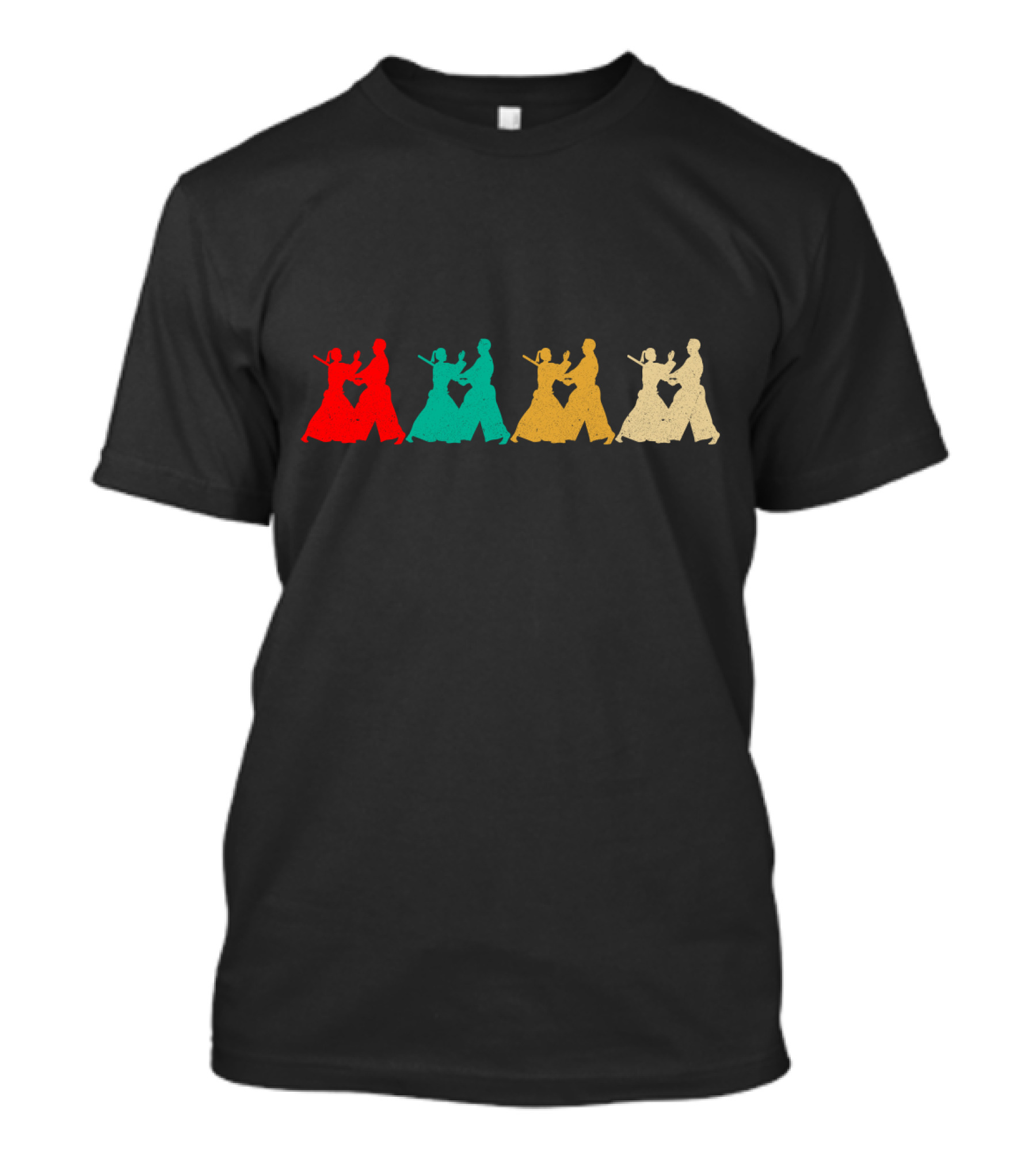 Vintage Aikido Martial Arts Silhouette Series T-Shirt