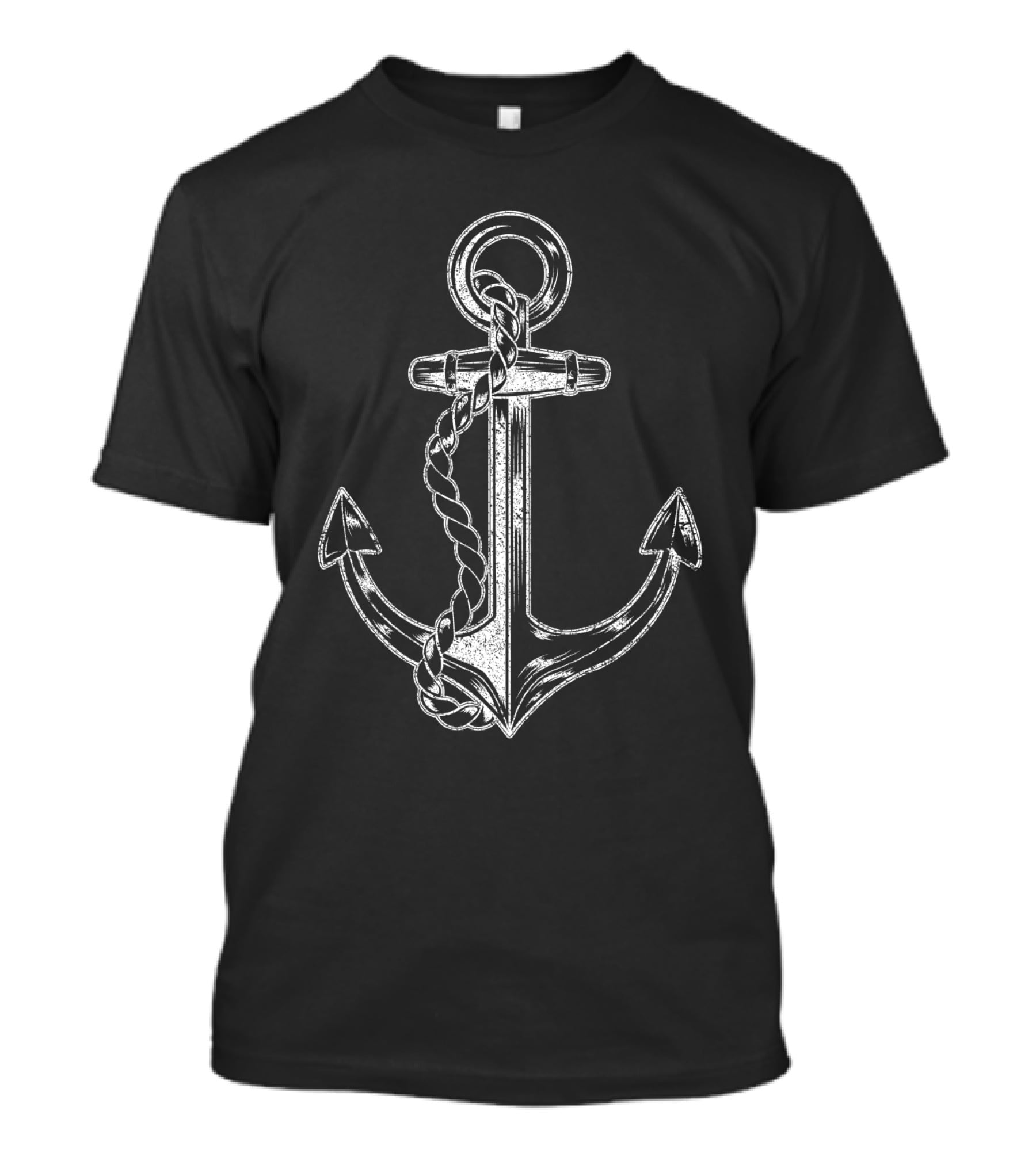 Black Sea Anchor Vintage Nautical T-Shirt