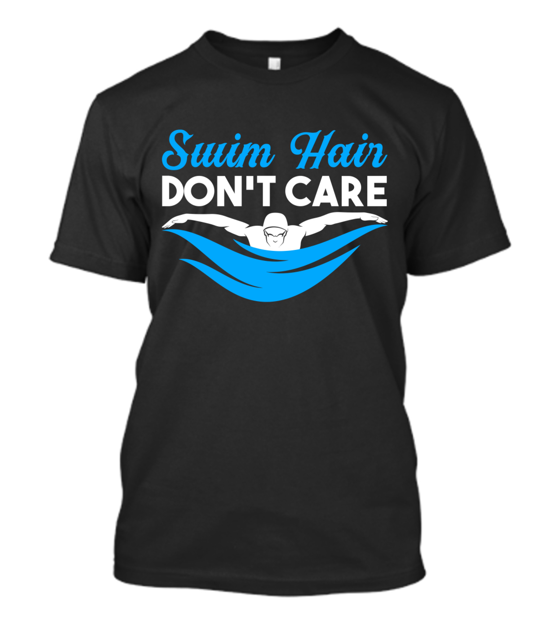 Swim Hair Don't Care Competitive Wave T-Shirt