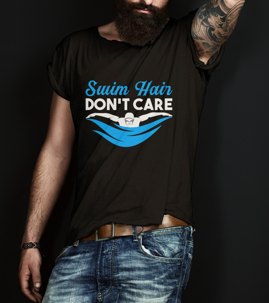 Swim Hair Don't Care Competitive Wave T-Shirt