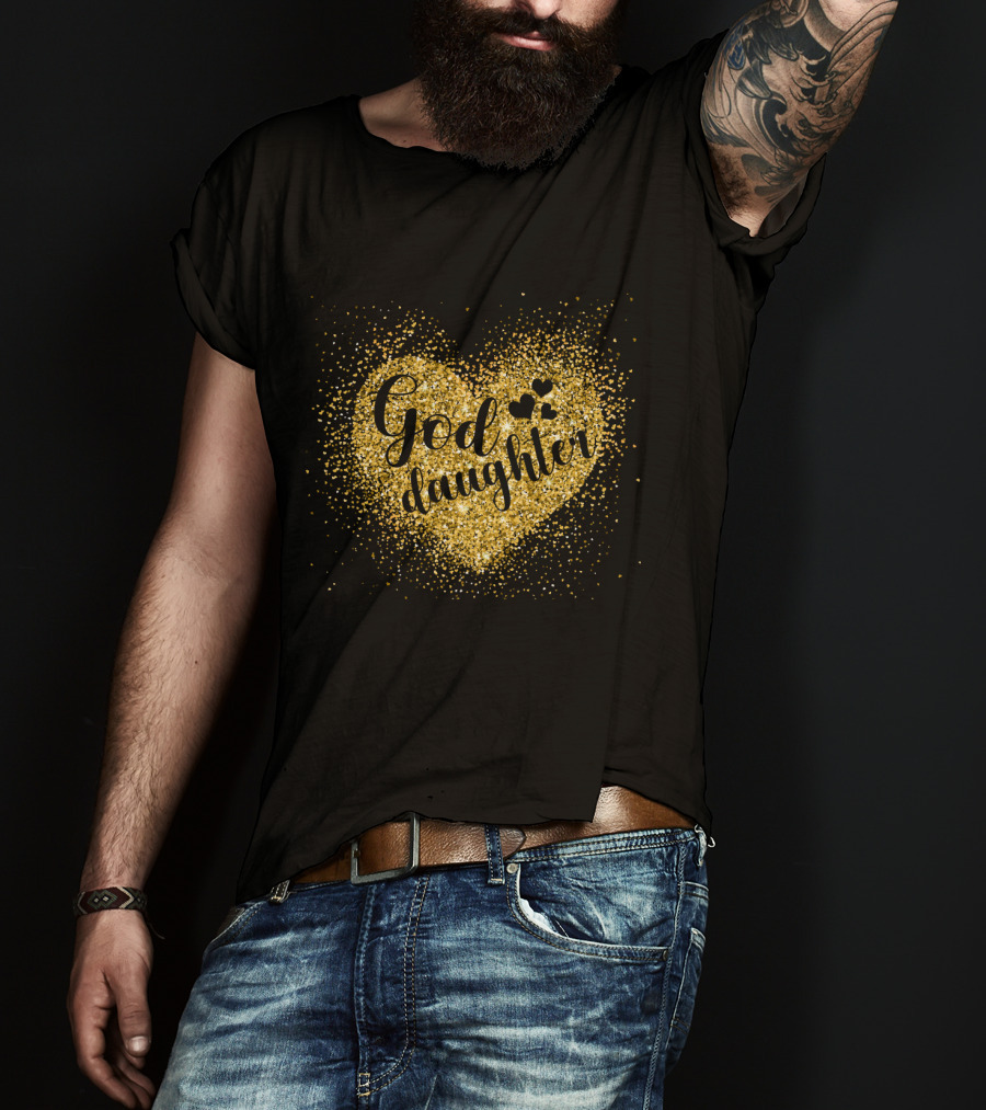 Goddaughter Heart Glitter Sparkles With Love T-Shirt