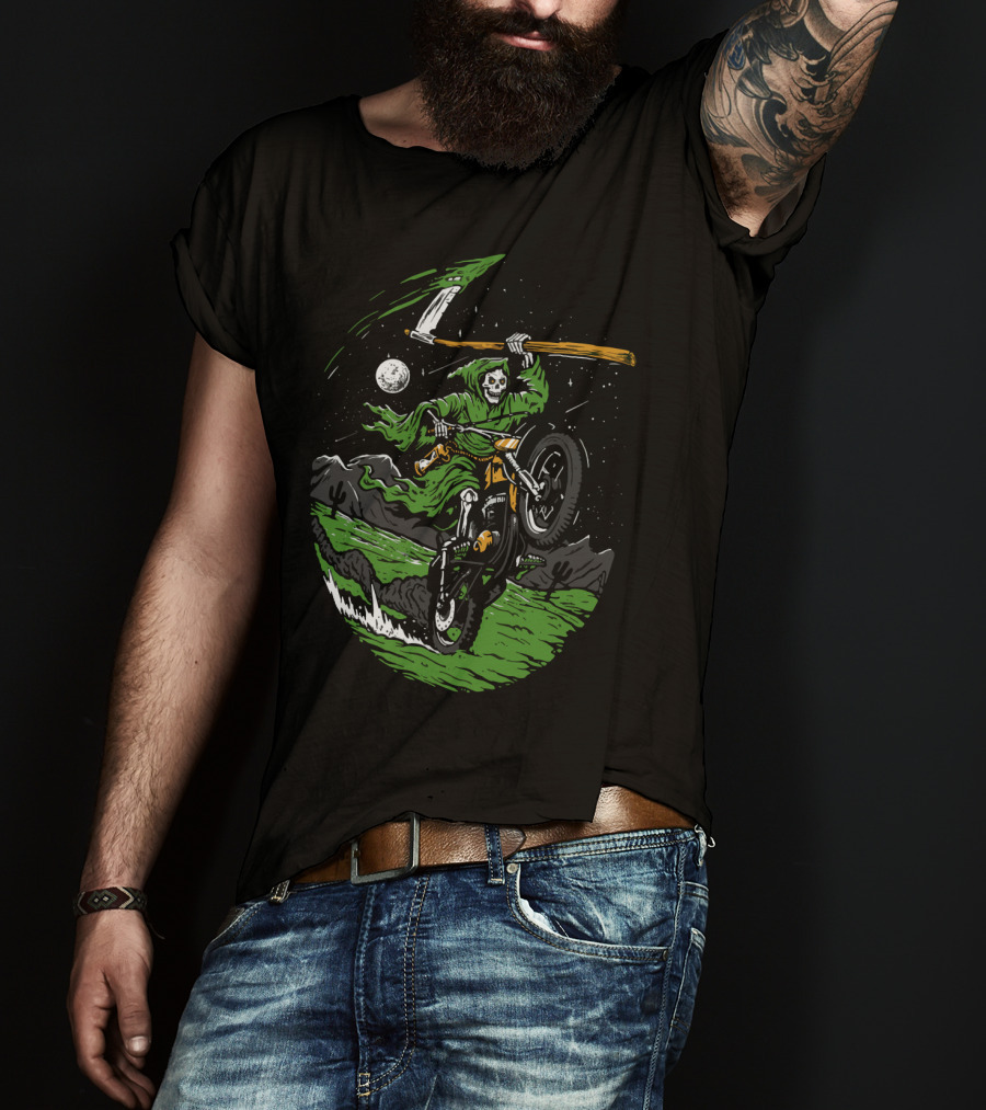 Goblin Ride Motor Cross Reaper Night Adventure T-Shirt