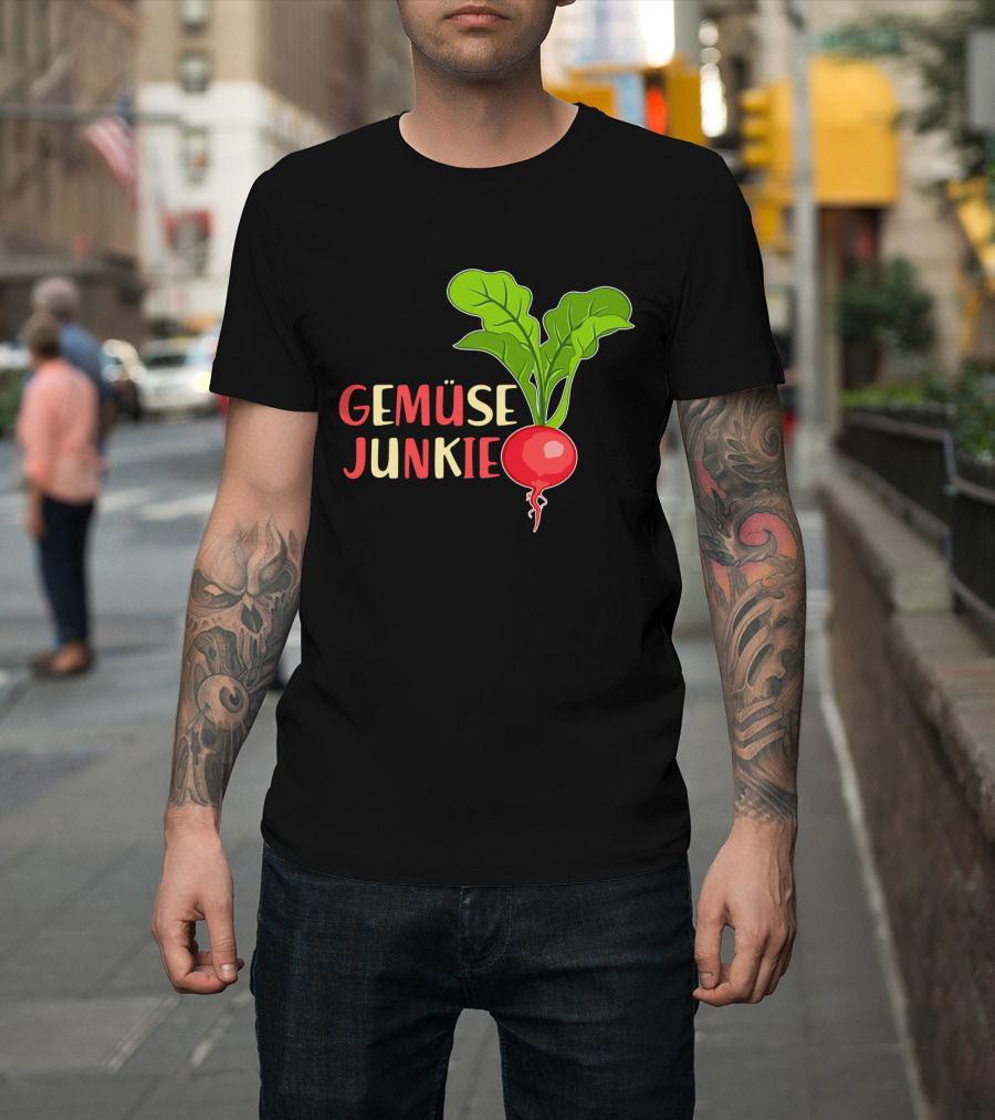 Gemüse Junkie Radish Enthusiast Vibrant Vegetable Lover T-Shirt
