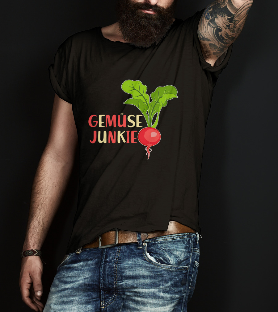 Gemüse Junkie Radish Enthusiast Vibrant Vegetable Lover T-Shirt