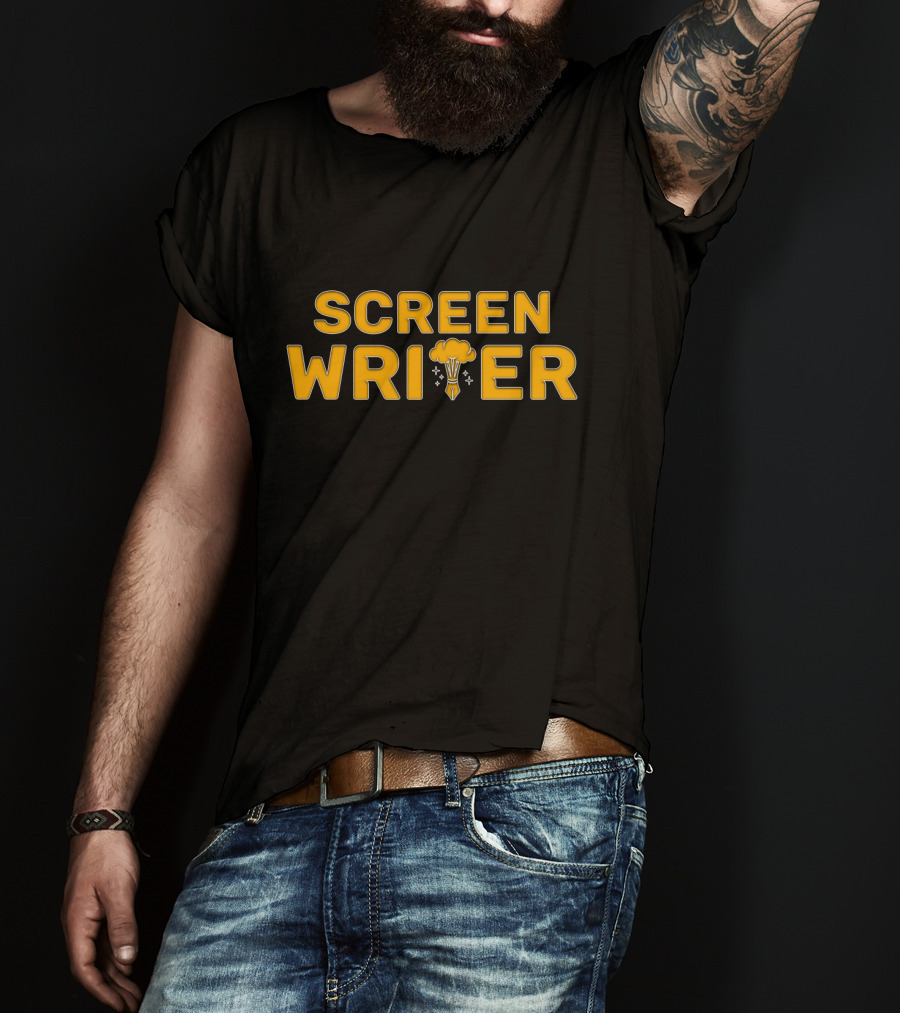 SCREEN WRITER Exploding Pencil Creative Concept T-Shirt