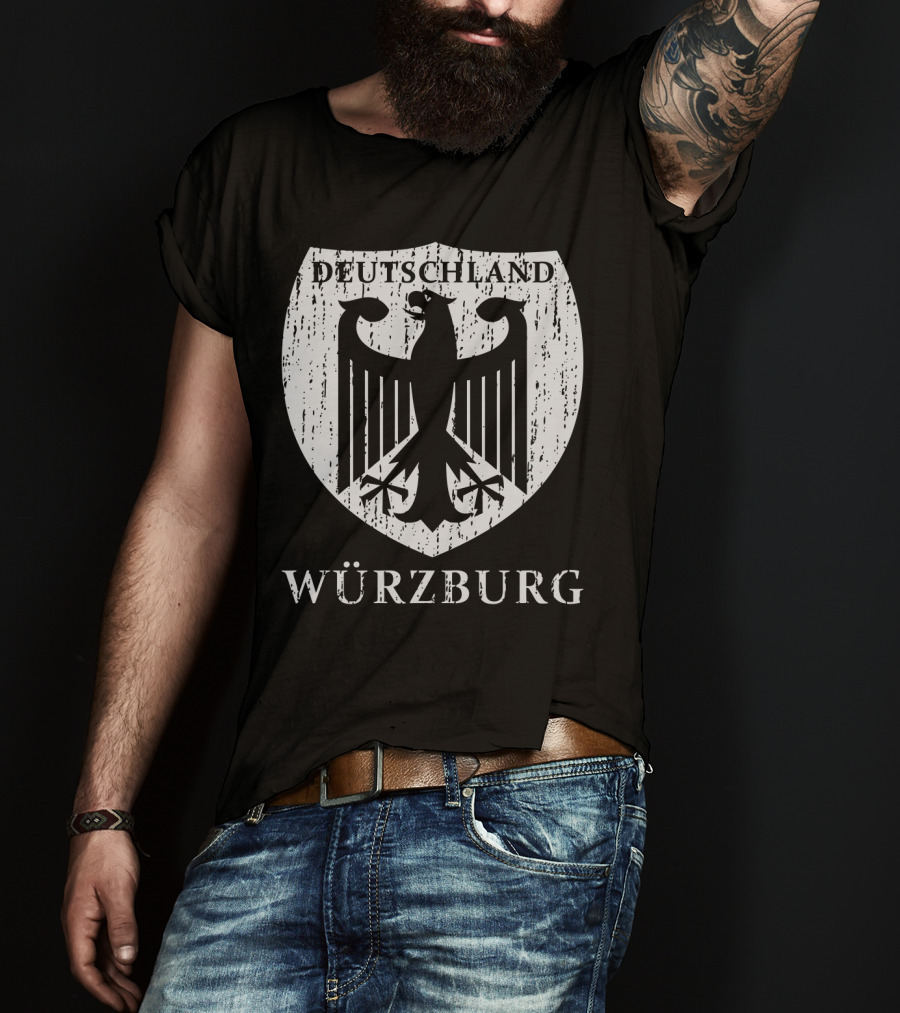 Deutschland Würzburg German Eagle Emblem T-Shirt