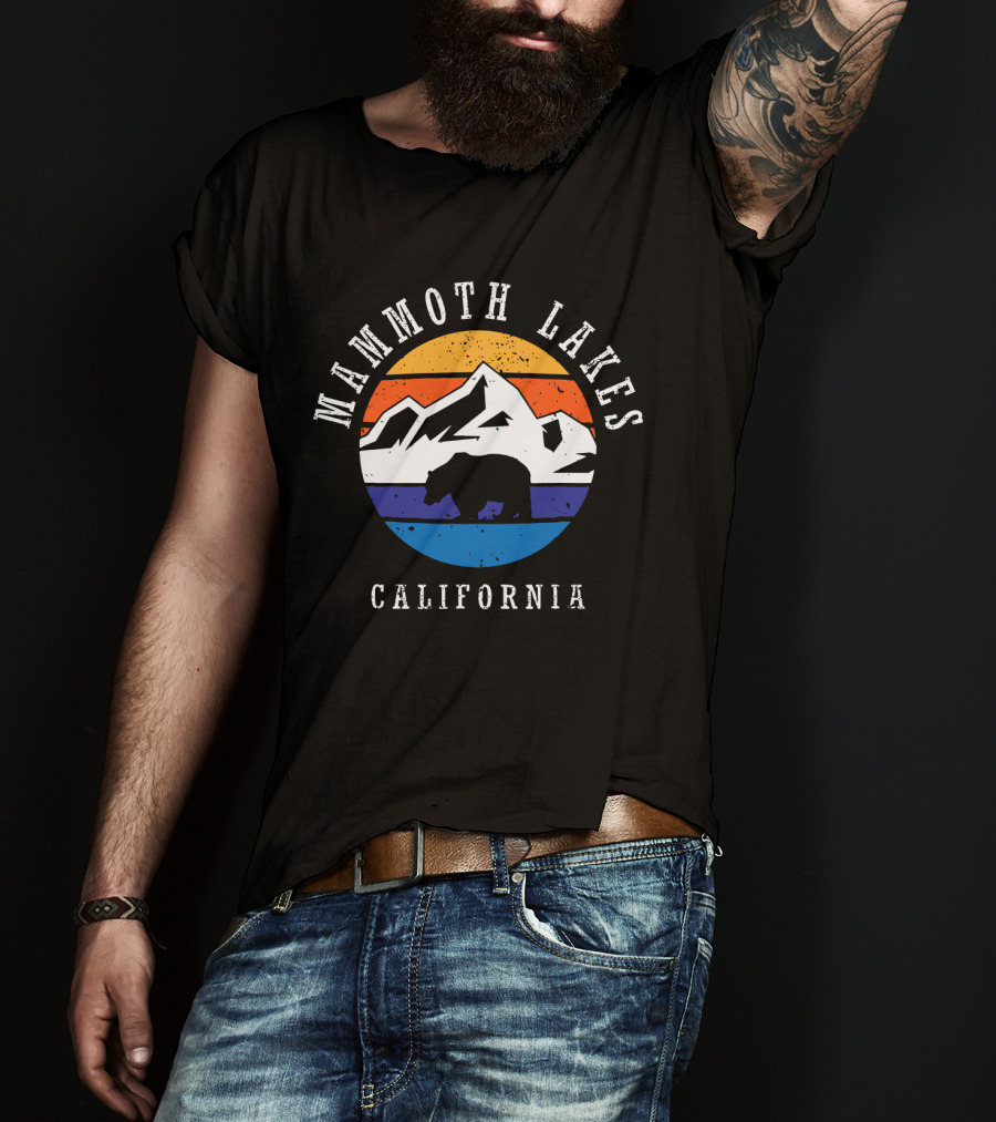 Mammoth Lakes California Bear Mountains Sunset T-Shirt