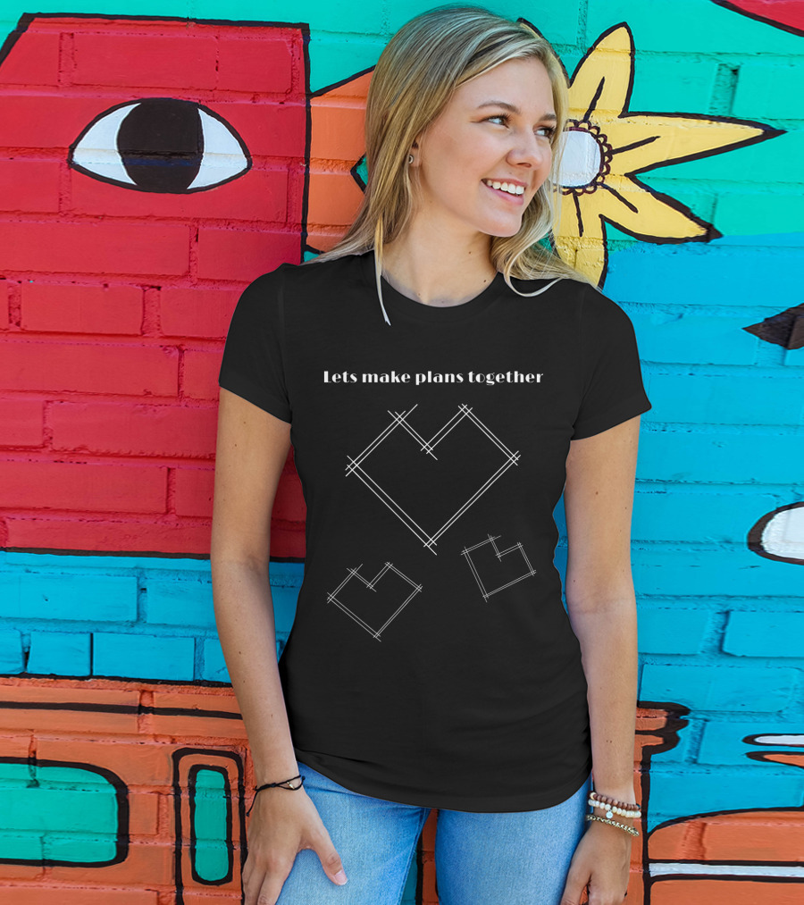 Valentine Architect Heart Lets Make Plans Together Architecture Student T-Shirt