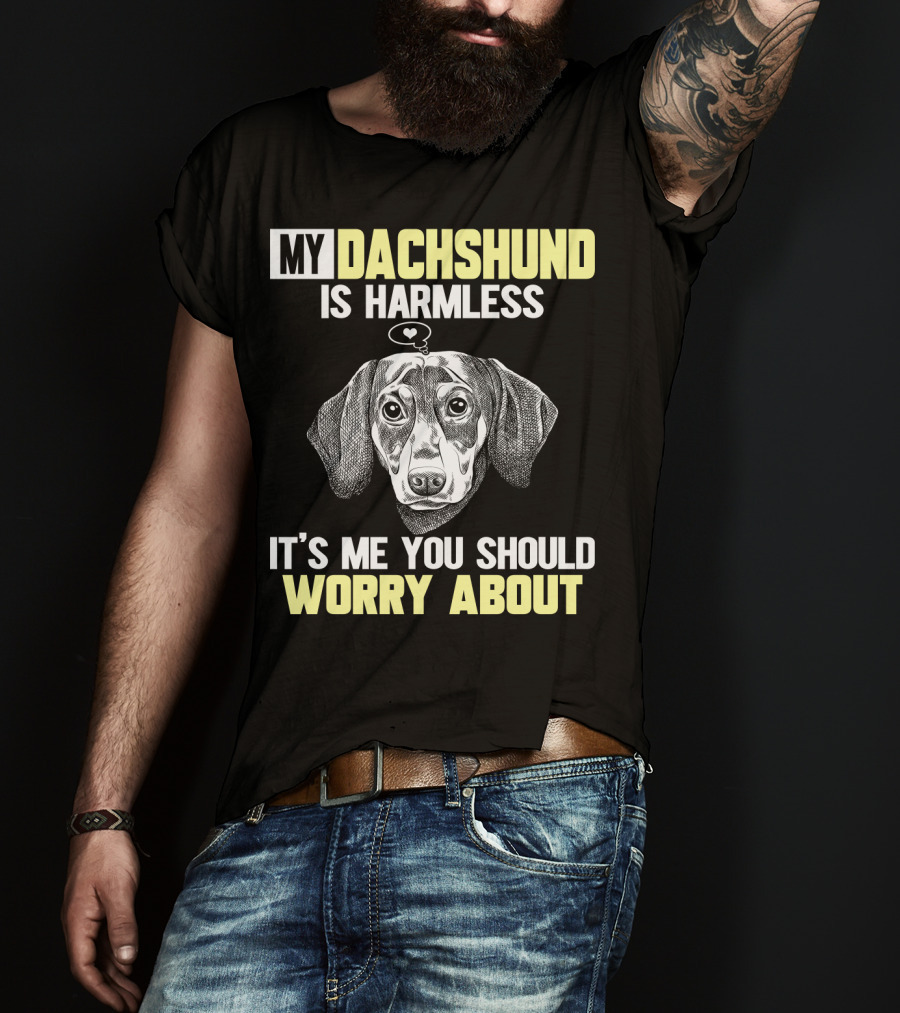 My Dachshund Is Harmless It's ME You Should Worry About T-Shirt