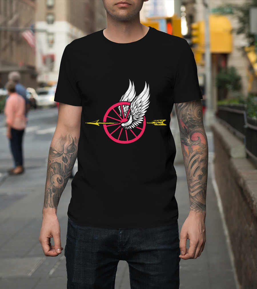 Law Enforcement Motorcycle Unit Wing Wheel And Arrow T-Shirt