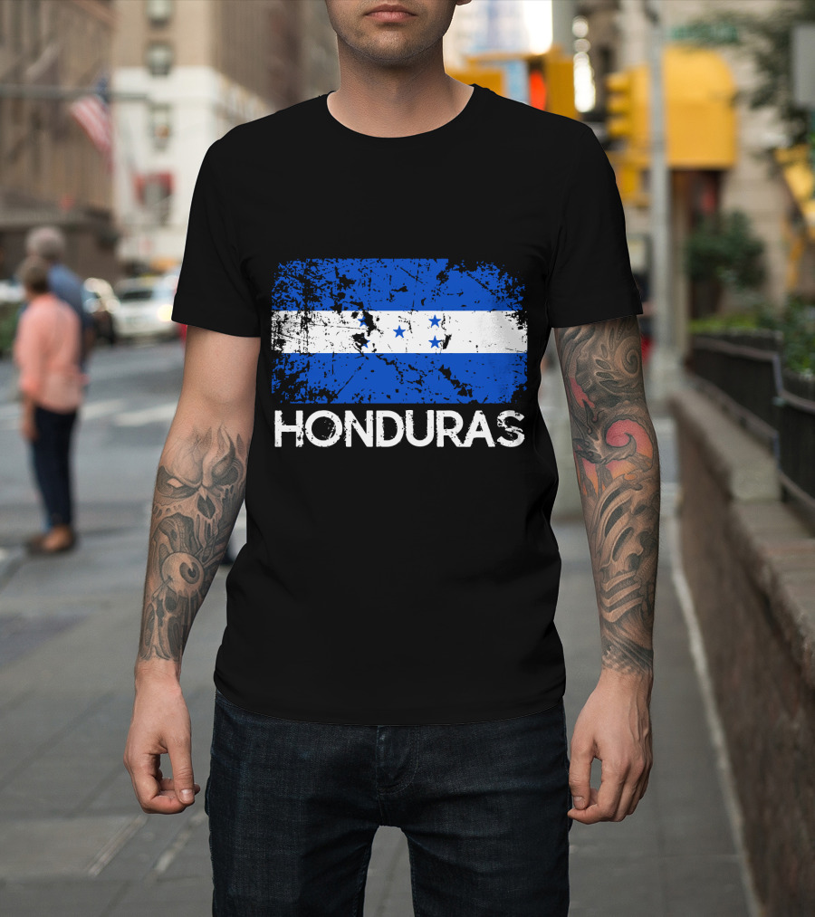 Honduran Flag Vintage Honduras Made In Honduras T-Shirt