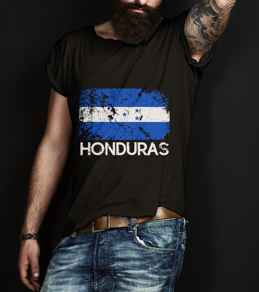 Honduran Flag Vintage Honduras Made In Honduras T-Shirt