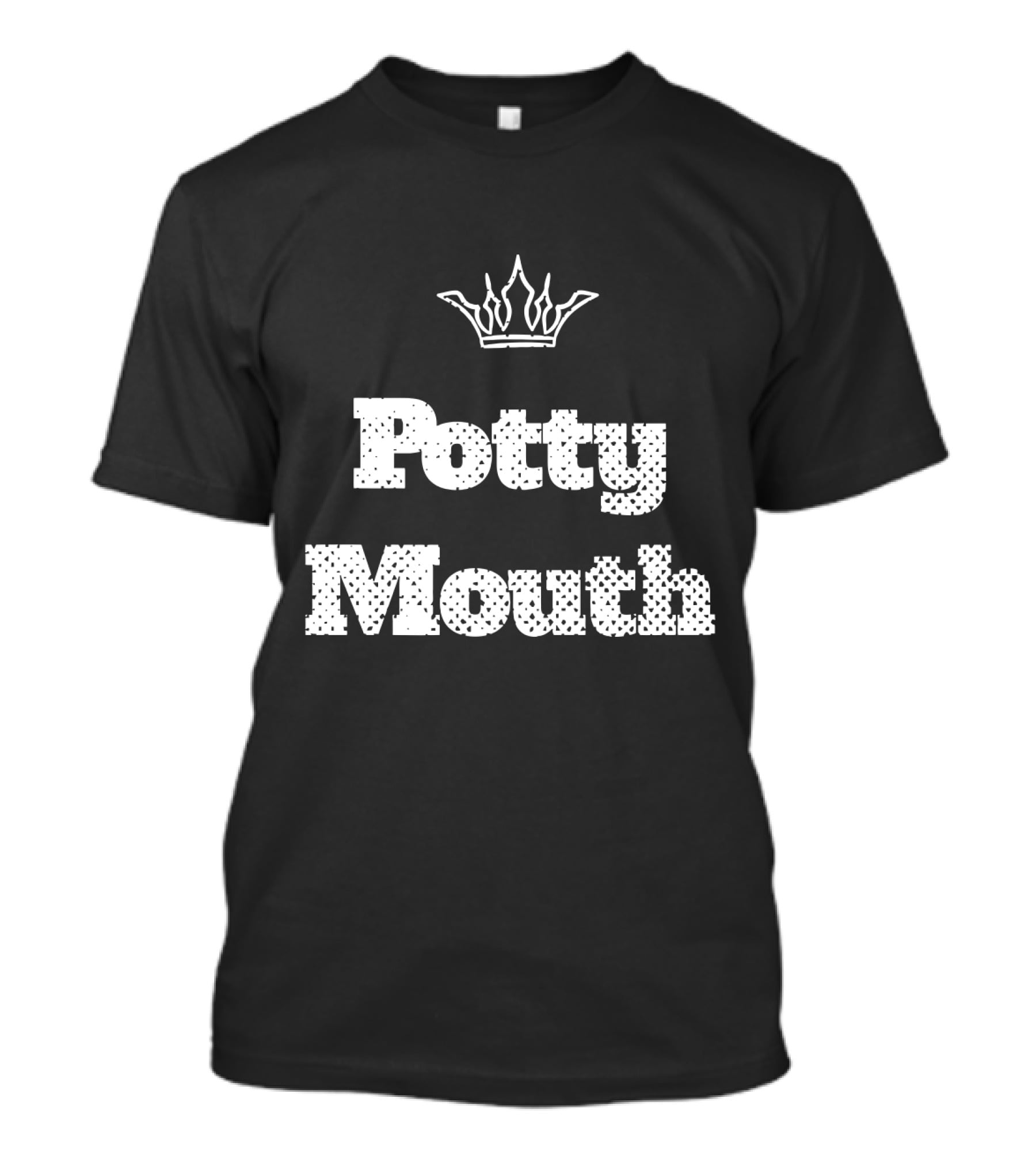 Potty Mouth With Crown Motif T-Shirt