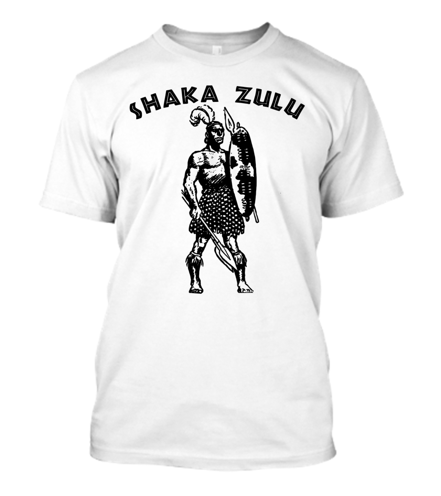 Shaka Zulu Retro African King Black Pride Motherland Africa T-Shirt