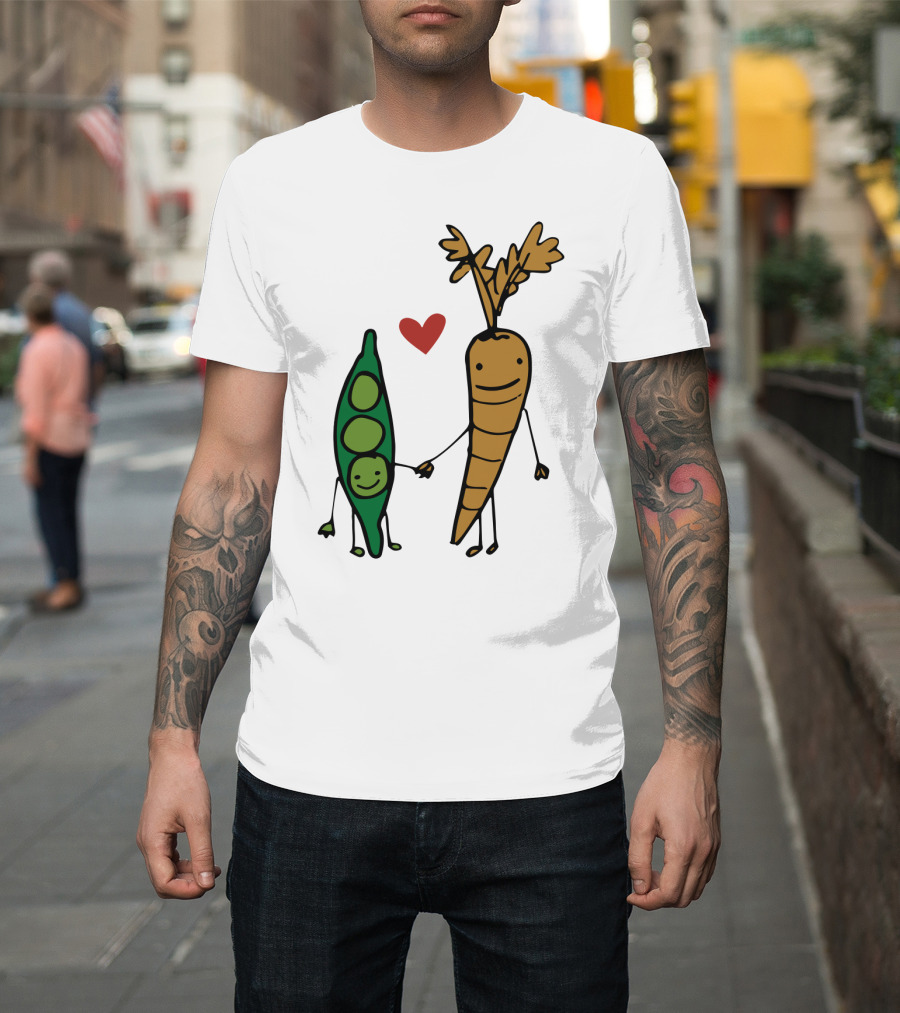 We Go Together Like Peas And Carrots Heart Connection T-Shirt