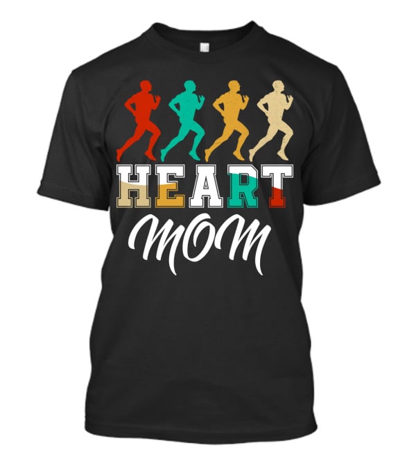 HEART MOM Running Retro T-Shirt