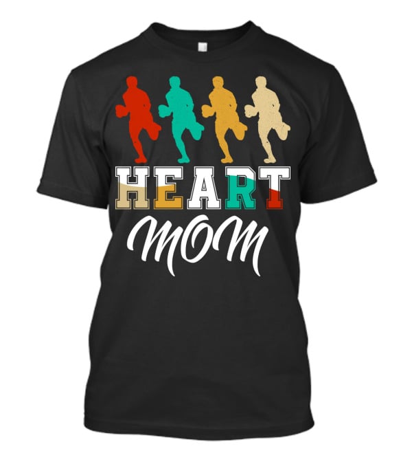 Heart Mom Rugby Running T-Shirt