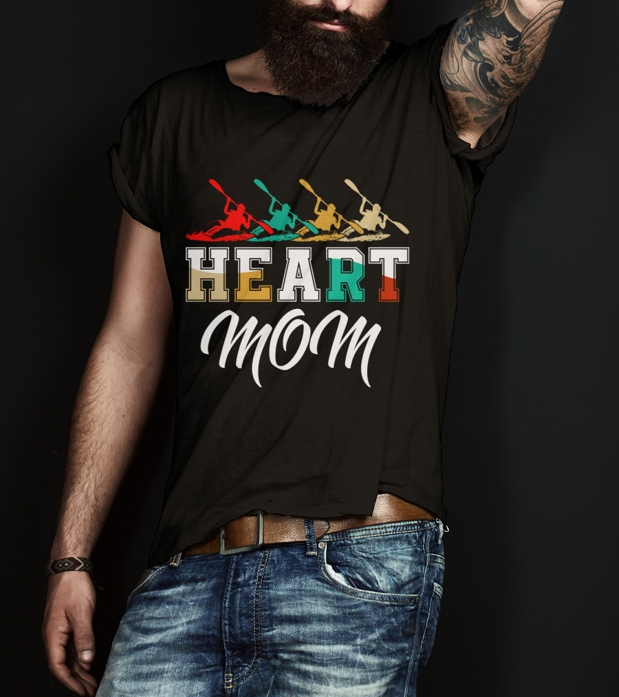 Kayaking Heart Mom T-Shirt