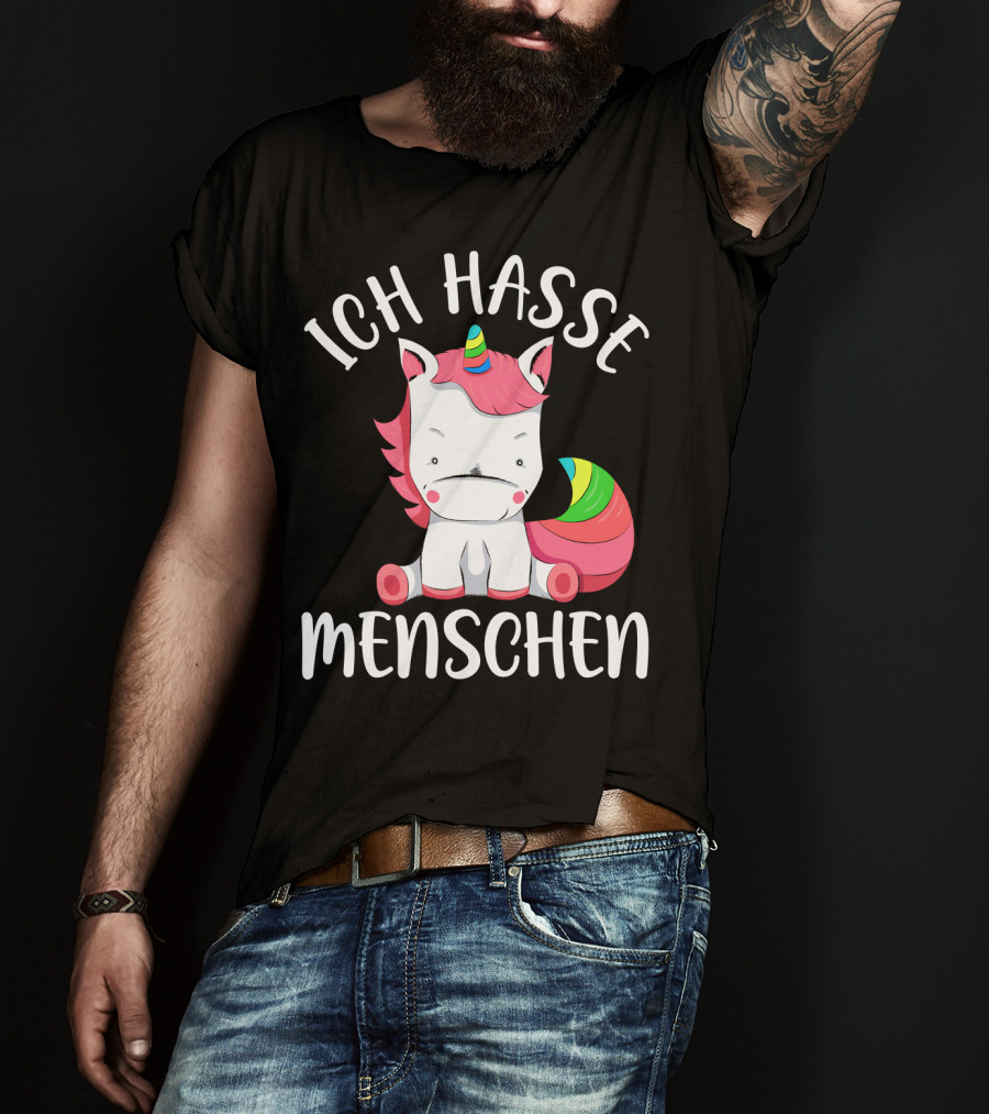 Ich Hasse Menschen Einhorn T-Shirt
