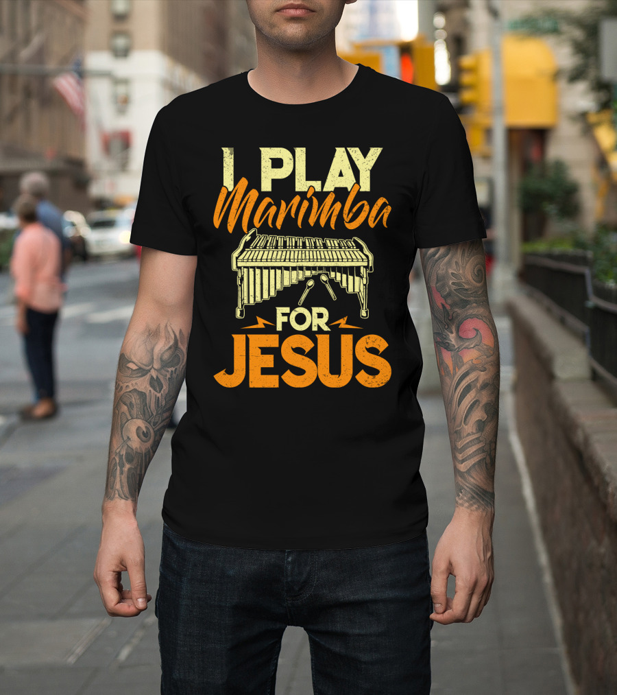 I Play Marimba For Jesus Vintage Marimba Instrument T-Shirt