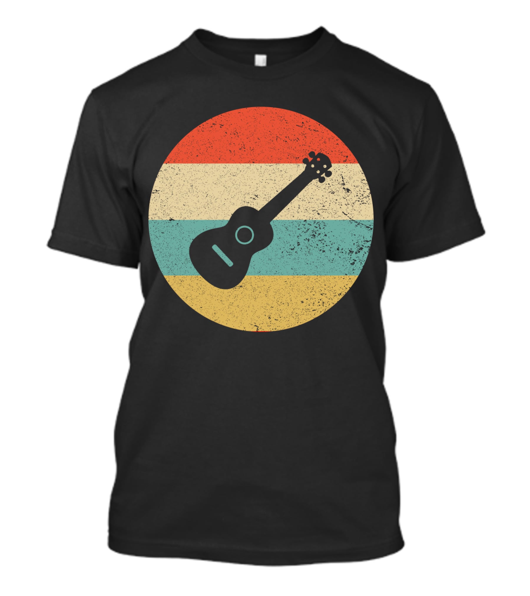 Vintage Retro Striped Ukulele T-Shirt