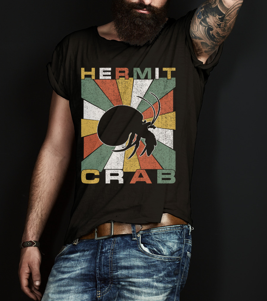 Hermit Crab Retro 70s Vintage T-Shirt