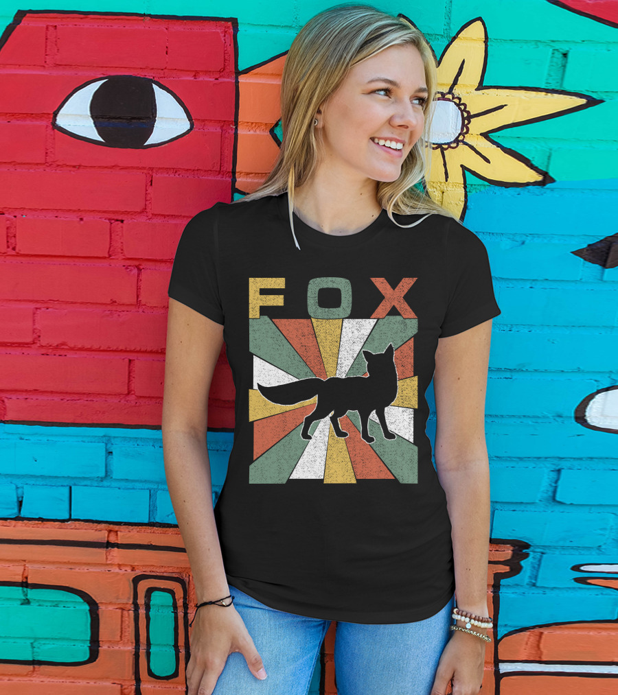 FOX Retro Vintage 70s Silhouette Burst T-Shirt