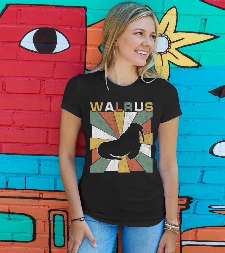 WALRUS Retro 70s Vintage Sunburst T-Shirt