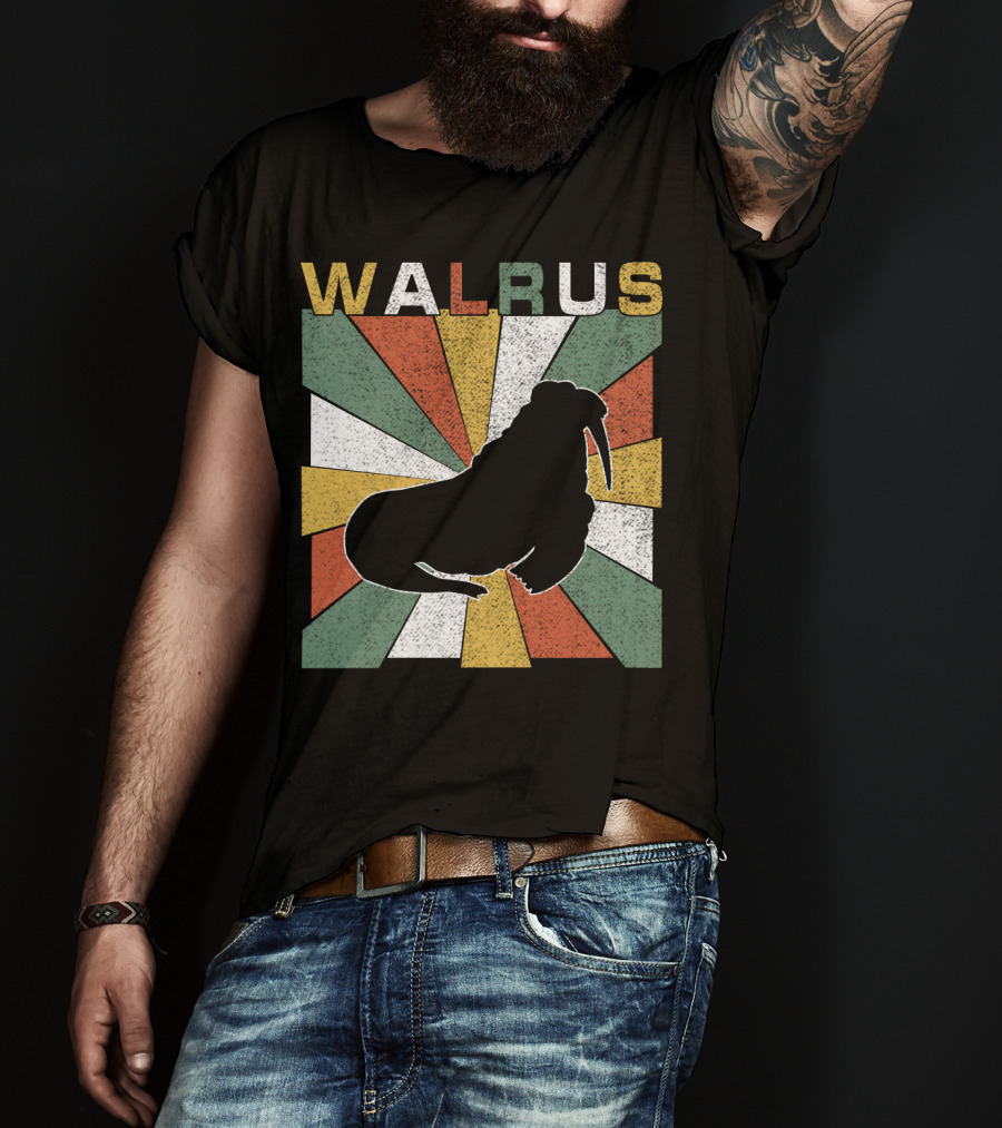 WALRUS Retro 70s Vintage Sunburst T-Shirt