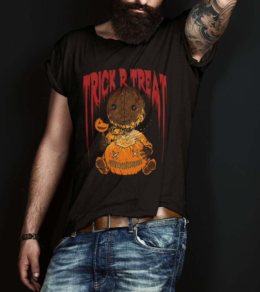 Trick R Treat Sam Pumpkin Horror Halloween T-Shirt