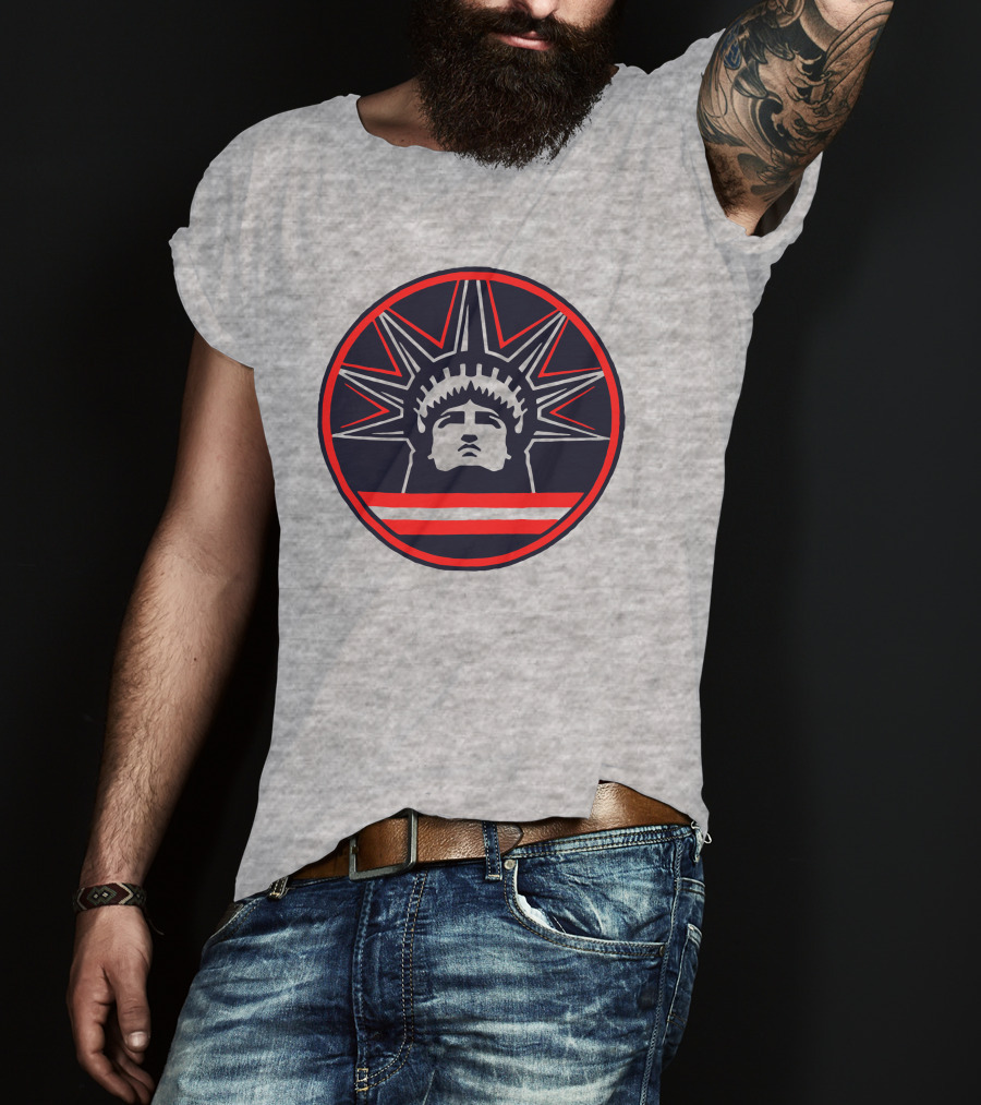 We Bleed Blue Liberty Icon Circle T-Shirt