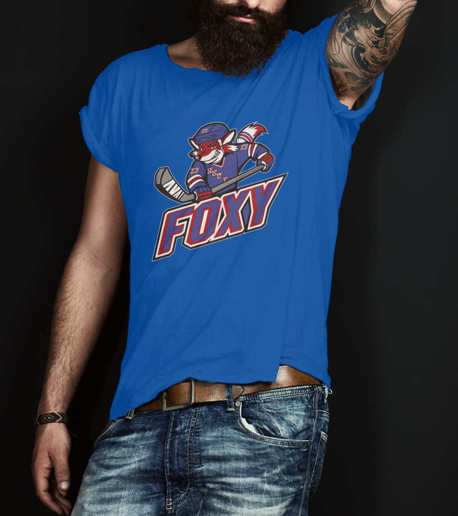 Foxy Hockey New York Blue We Bleed Blue Stores T-Shirt