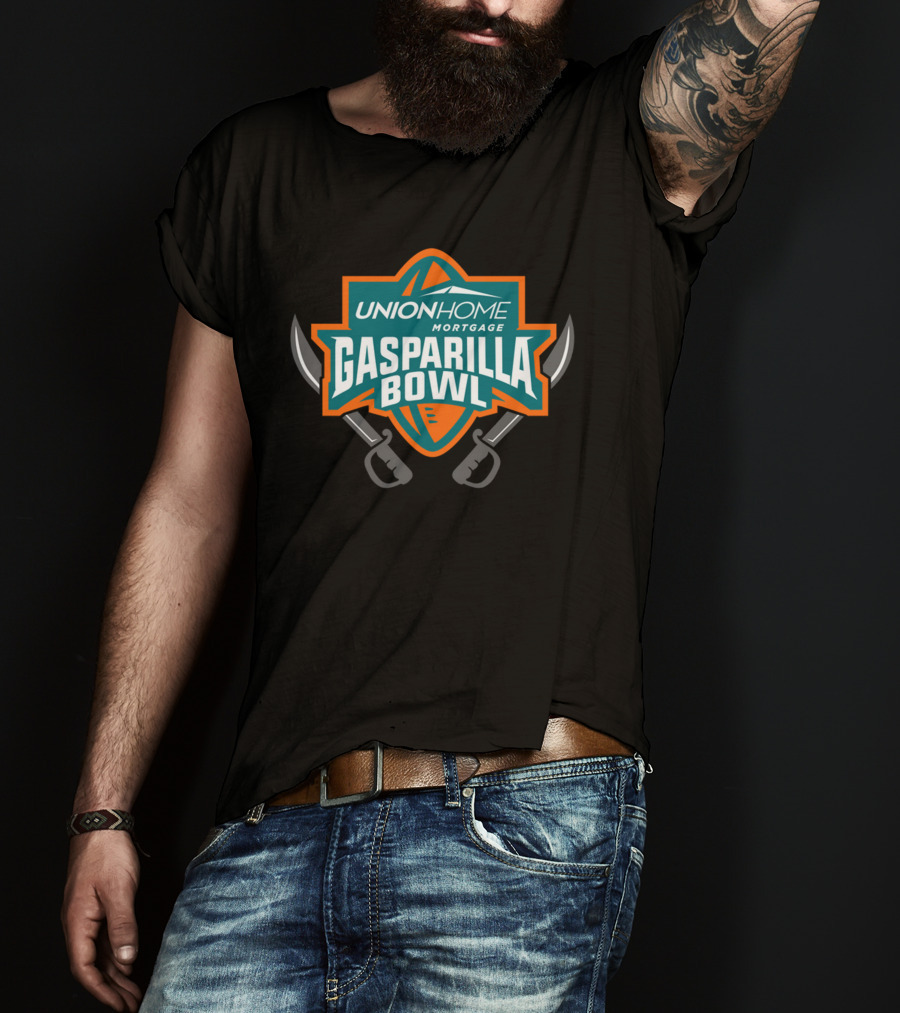 Union Home Mortgage Gasparilla Bowl Football Swords Emblem T-Shirt