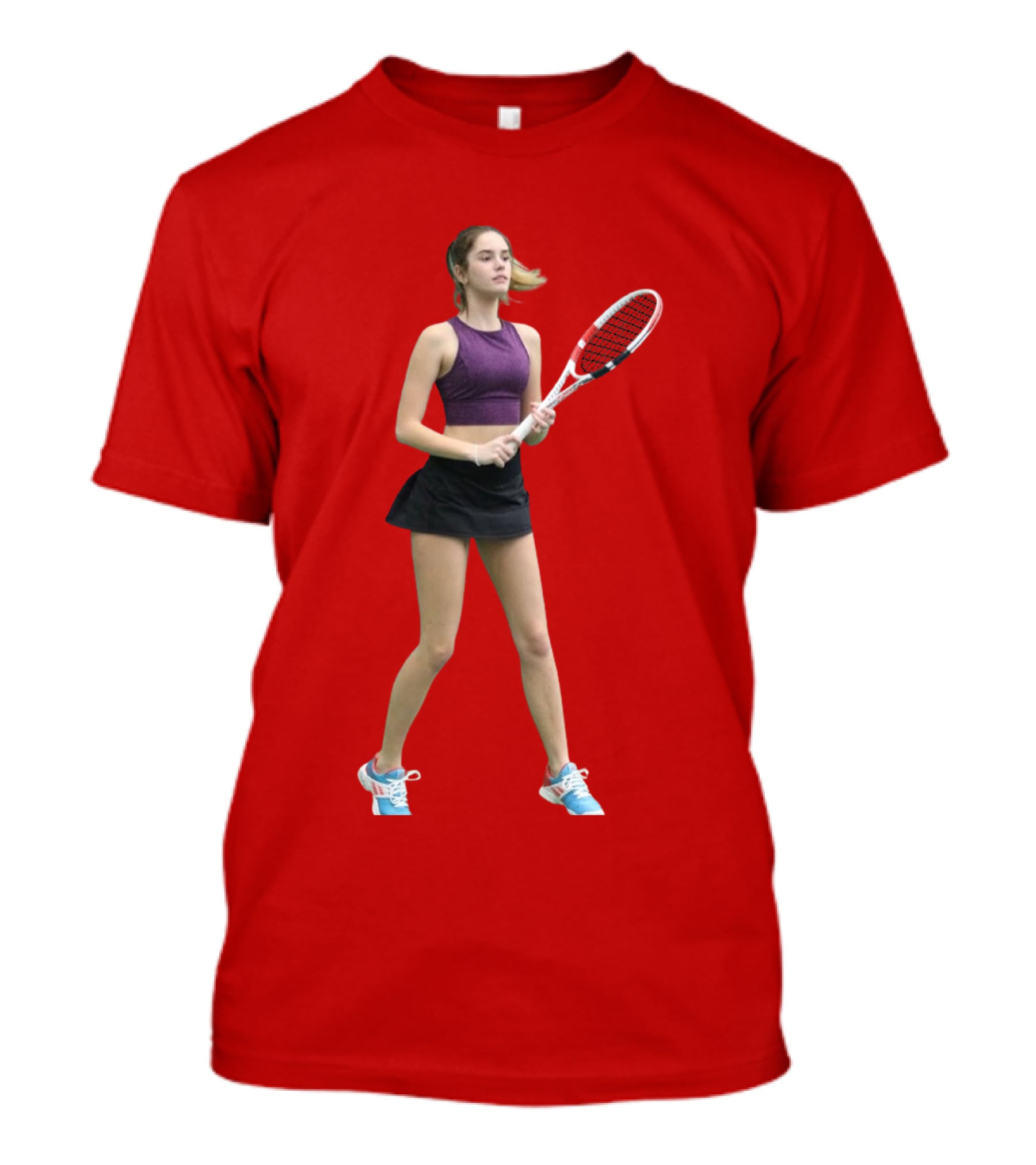 Mackenzie Raine Tennis Player With Racket T-Shirt