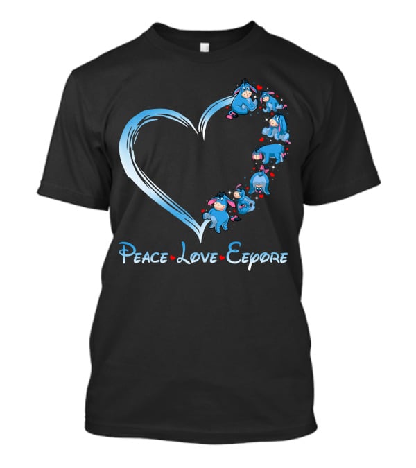 Peace Love Eeyore Heart T-Shirt