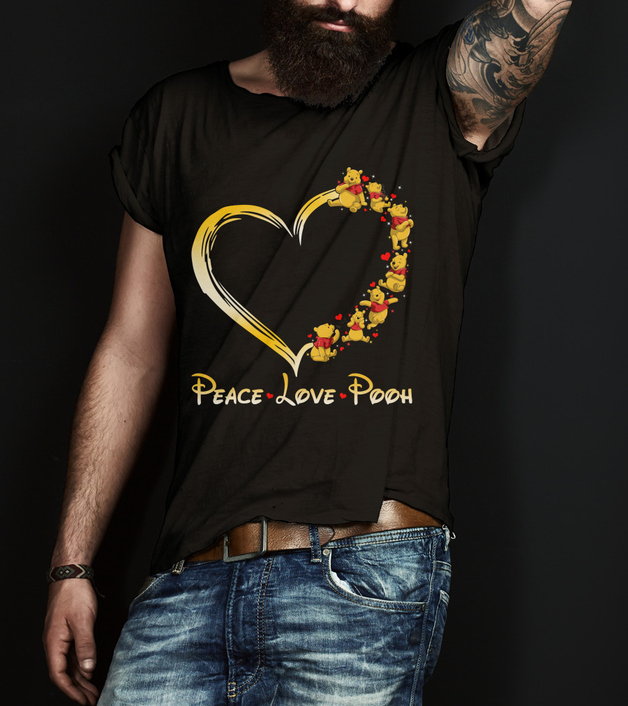 Peace Love Pooh Heart T-Shirt