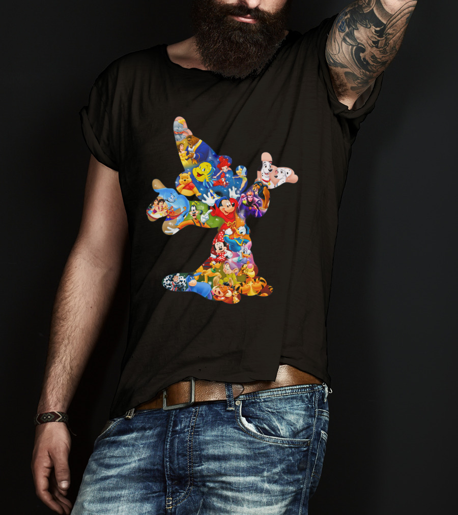 Mky Characters Disney Character Collage T-Shirt