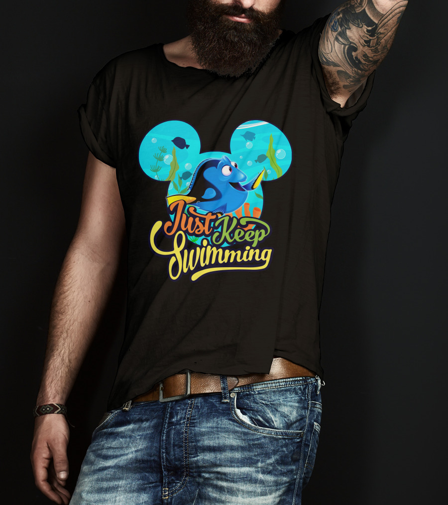 Just Keep Swimming Mickey Mouse Ears Dory T-Shirt