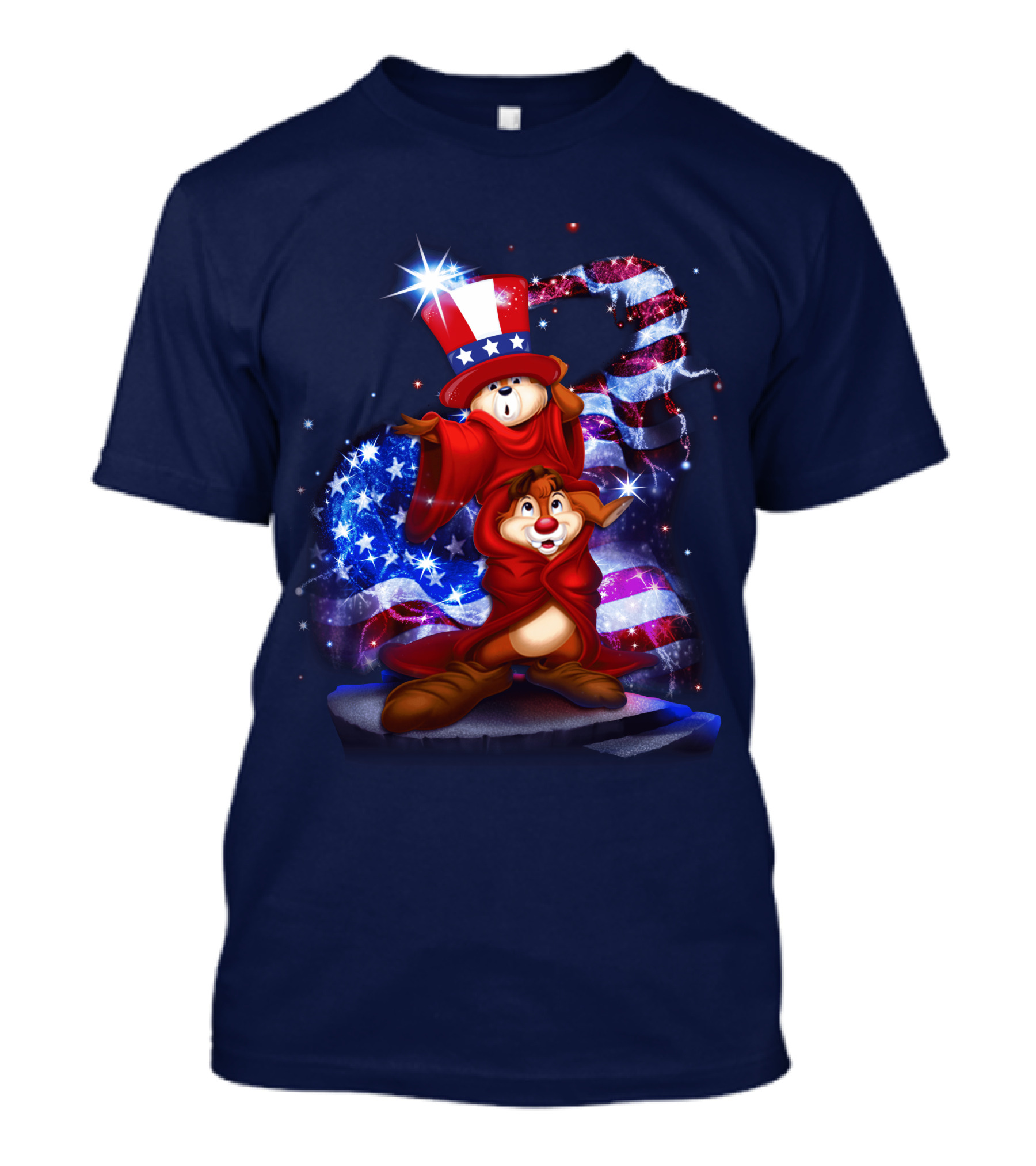 Chip 'n' Dale USA Patriotic Magic Hat T-Shirt