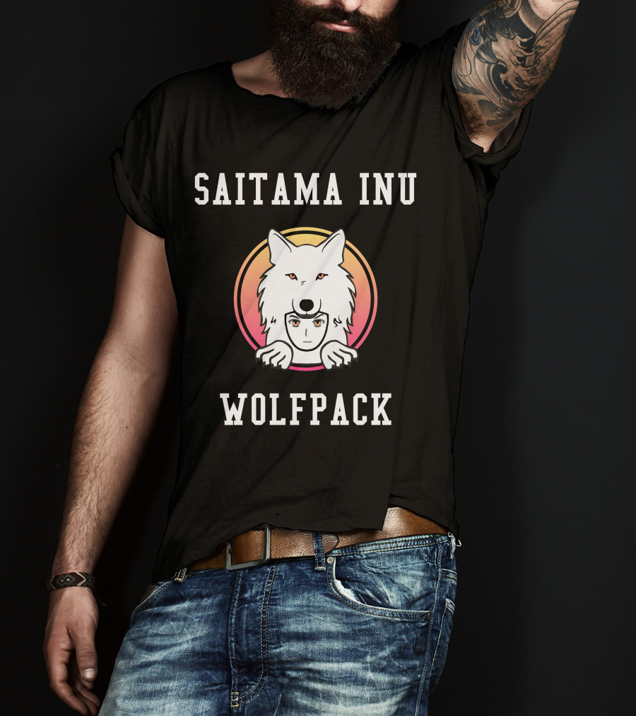 Saitama Inu Wolfpack Crypto Token Cryptocurrency T-Shirt