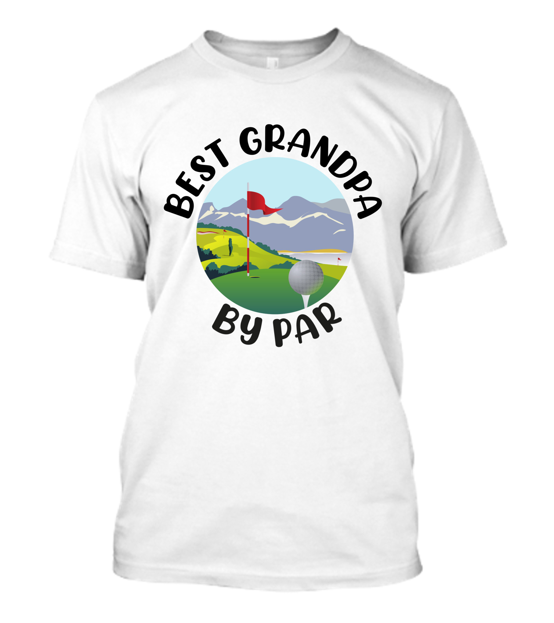 Best Grandpa By Par Funny Golf Grandpa Gift T-Shirt