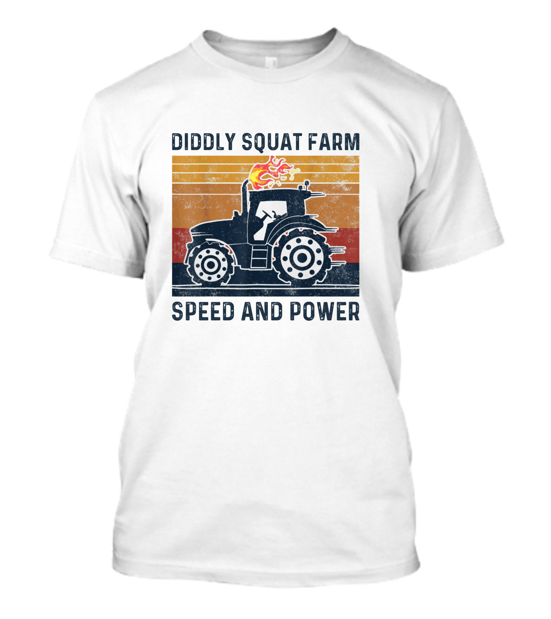 Diddly Squat Farm Tractor Speed And Power With Fire Elements T-Shirt