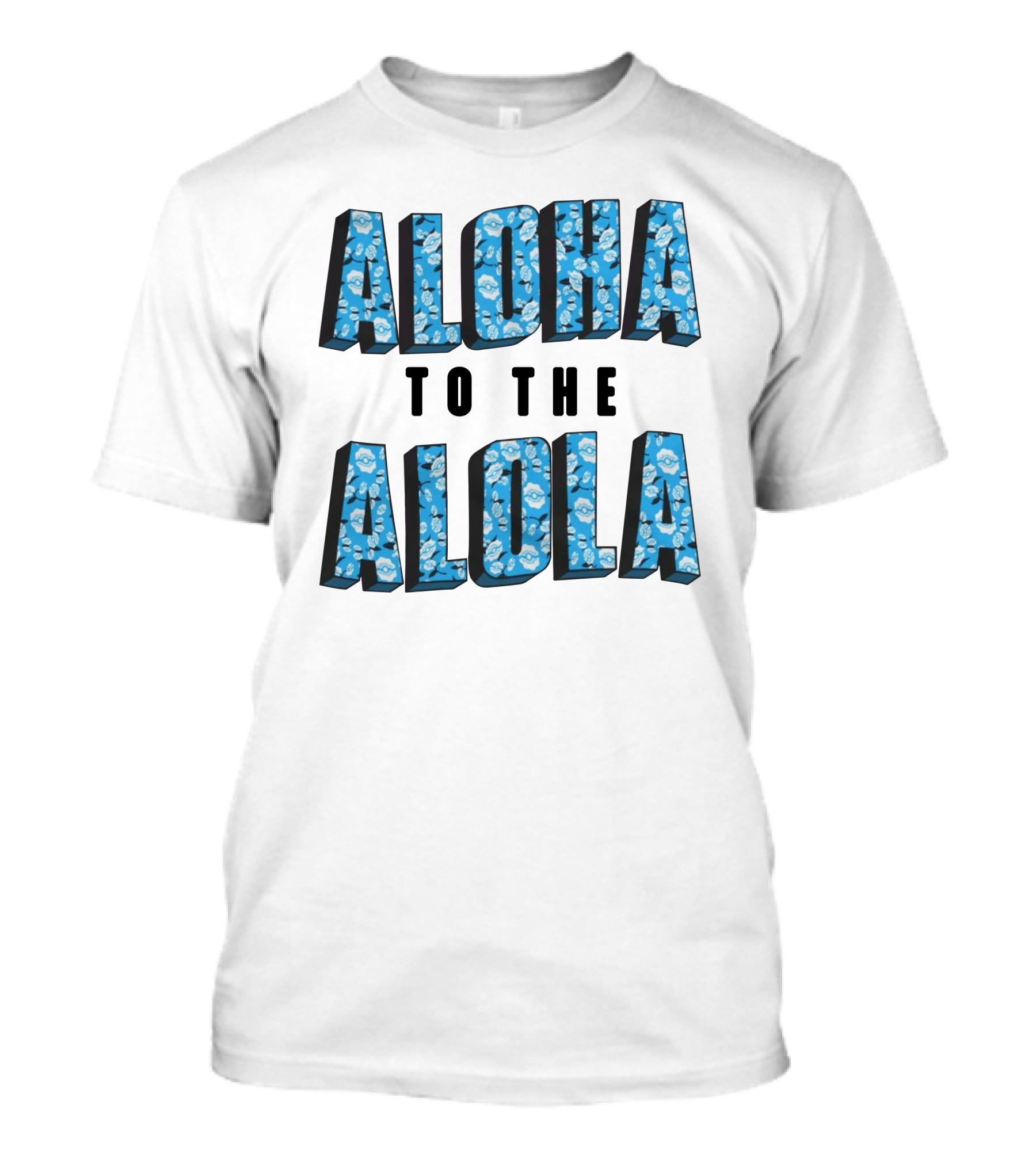 Aloha To The Alola Pokémon Pattern Typography T-Shirt