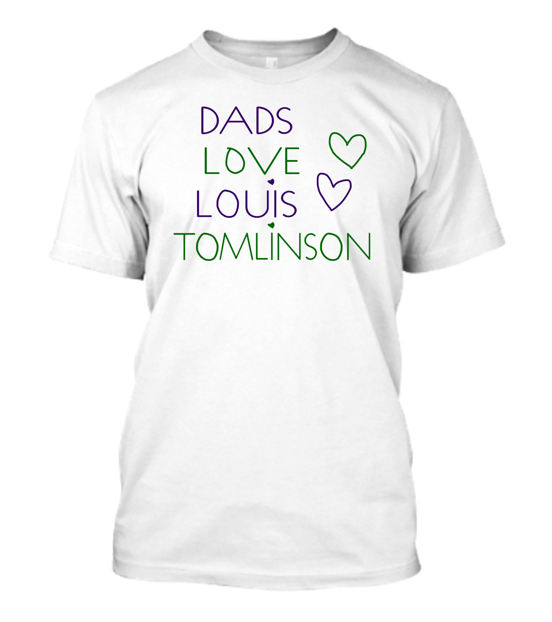 Dads Love Louis Tomlinson Hearts T-Shirt